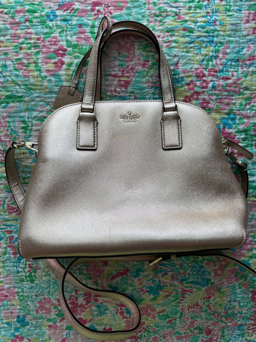 kate spade Rose Gold Dome Satchel